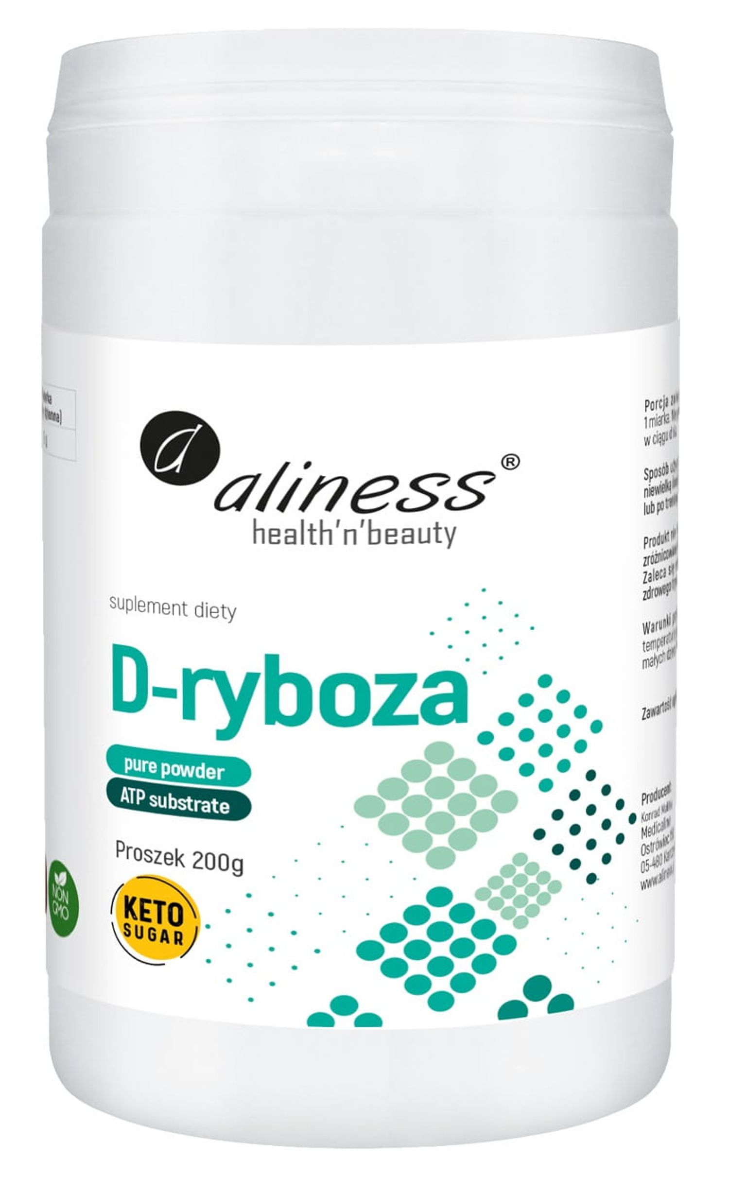 Aliness, D-ryboza proszek 200 g ATP